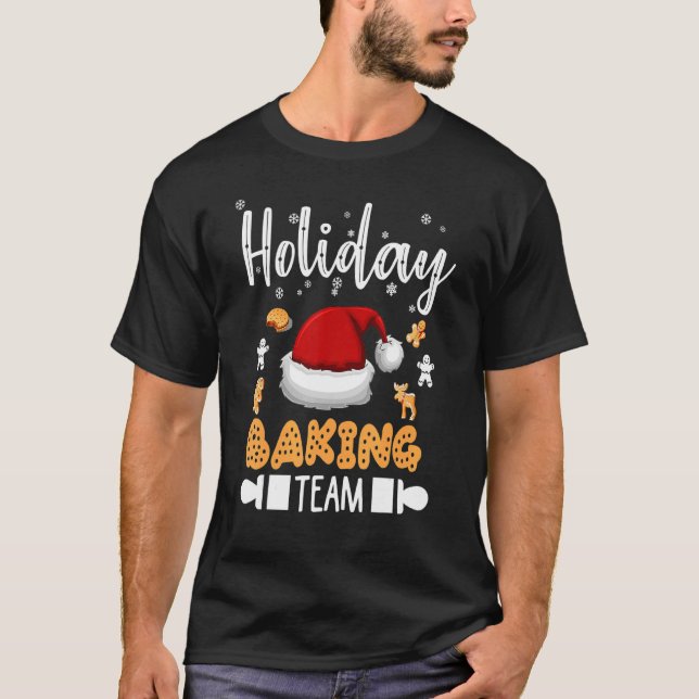 Holiday Baking Team Gingerbread Cookie T Shirt (Framsida)