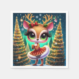 Holiday Ballet Reindeer Star Pappersservett