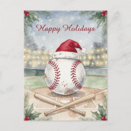 Holiday Baseball Christmas Cards Helg Vykort