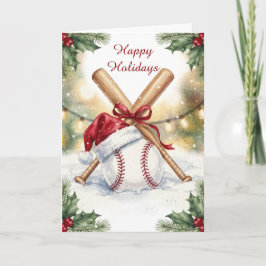 Holiday Baseball Christmas Cards Helgkort