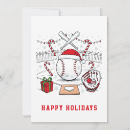 Holiday Baseball Christmas Cards Julkort