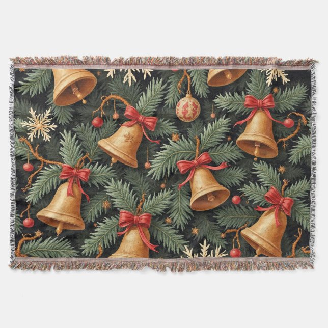Holiday Bells, Decorative Christmas Pattern, Filt (Framsidan)