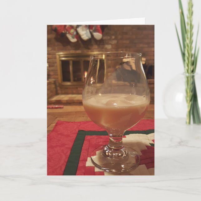 “Holiday Beverage" Julkort Kort (Framsida)
