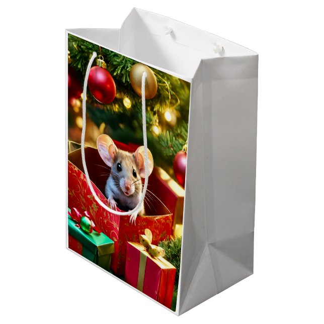 Holiday Blessings Mouse Christmas Gift Bags (Baksidan Vinklad)