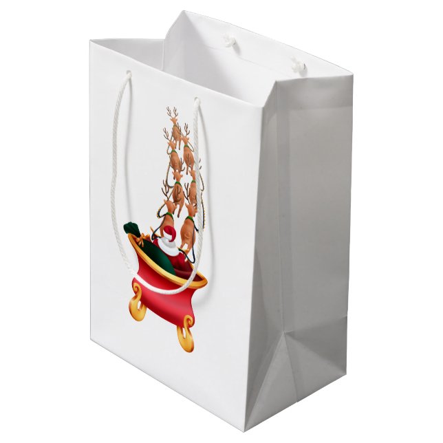 Holiday Blessings Santa Sled Christmas Gift Bags (Baksidan Vinklad)