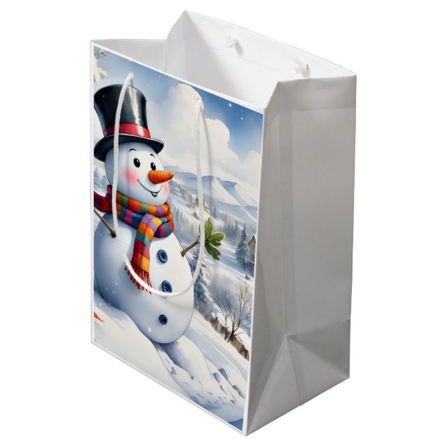 Holiday Blessings Snowman Christmas Gift Bags (Baksidan Vinklad)