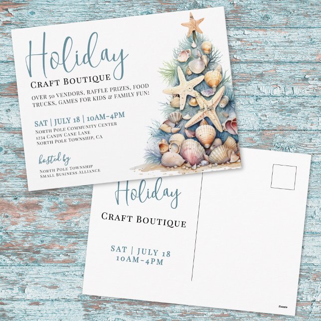 Holiday Boutique Market Postcard Helg Vykort (Holiday Boutique Market )
