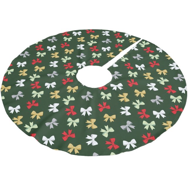 Holiday Bows Julgransmatta Borstad Polyester (Vinklad)