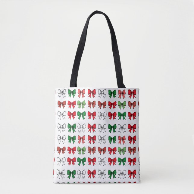 Holiday Bows Tote Bag Tygkasse (Framsida)
