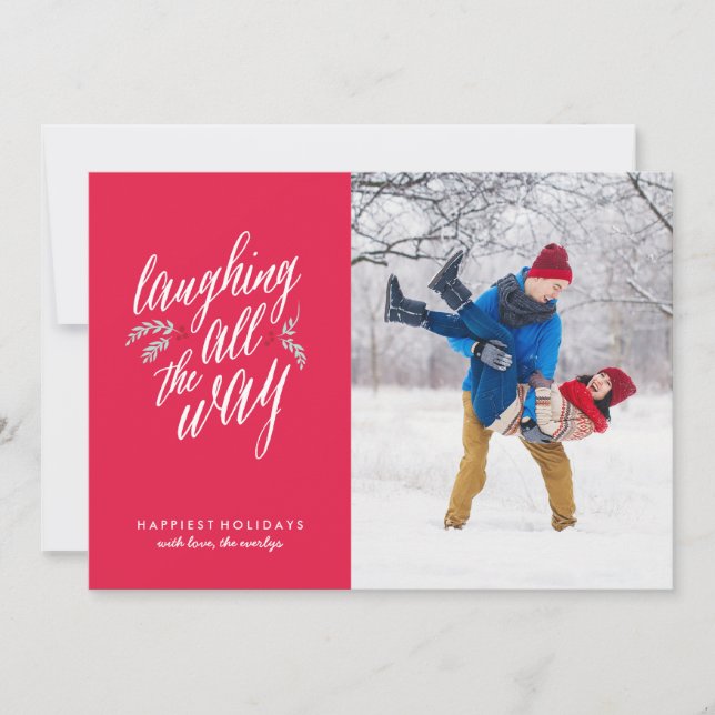 Holiday Card *Laughing All The Way* Julkort (Framsida)