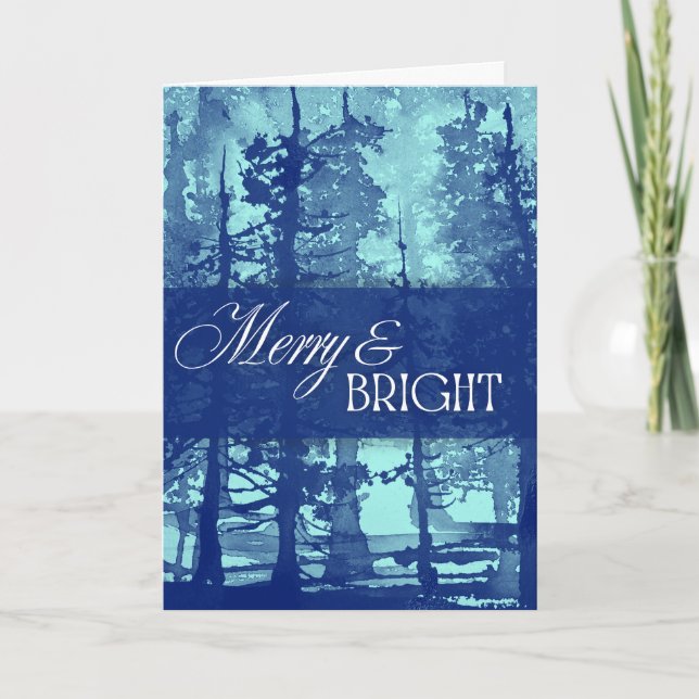 Holiday Card - Merry and Bright  Kort (Framsida)