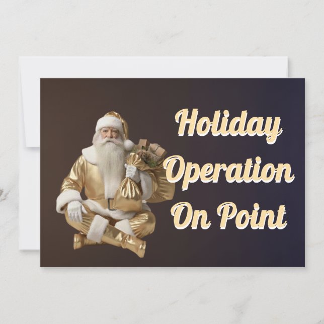 Holiday Card with happy party  Julkort (Framsida)