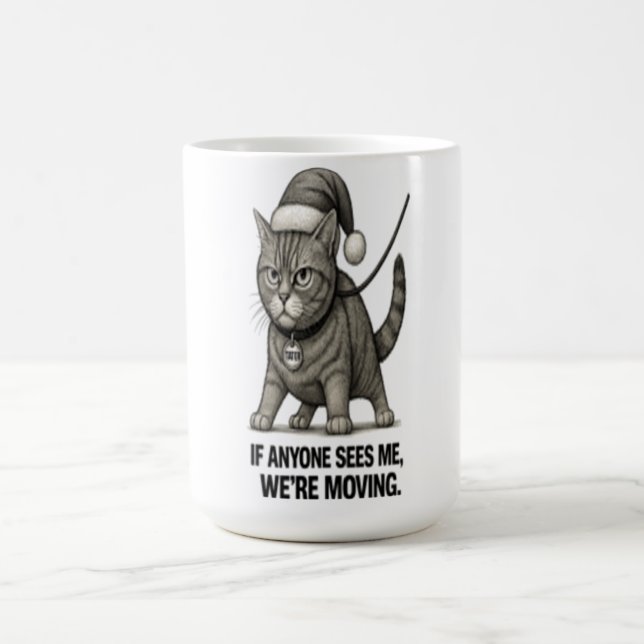 Holiday Cat “We’re Moving" Kaffemugg (Center)