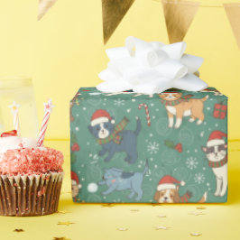 Holiday Cats & Dogs Christmas Wrapping Paper Presentpapper