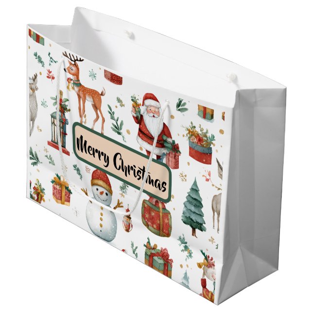 Holiday Celebration Whimsical Gift Bag (Framsidan Vinklad)