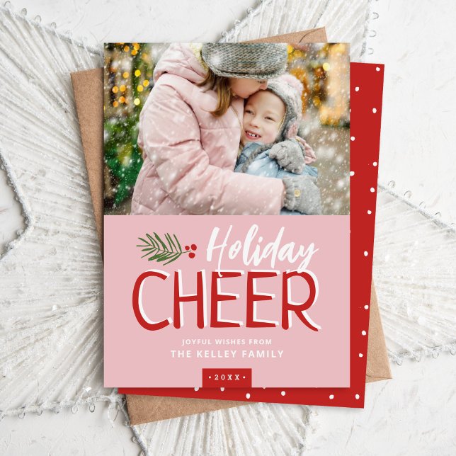 Holiday Cheer Christmas Photo Card Julkort (Skapare uppladdad)