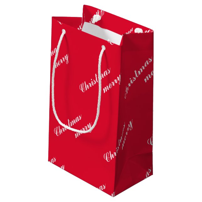 Holiday Cheer Christmas Small Gift Bag for Festive (Baksidan Vinklad)