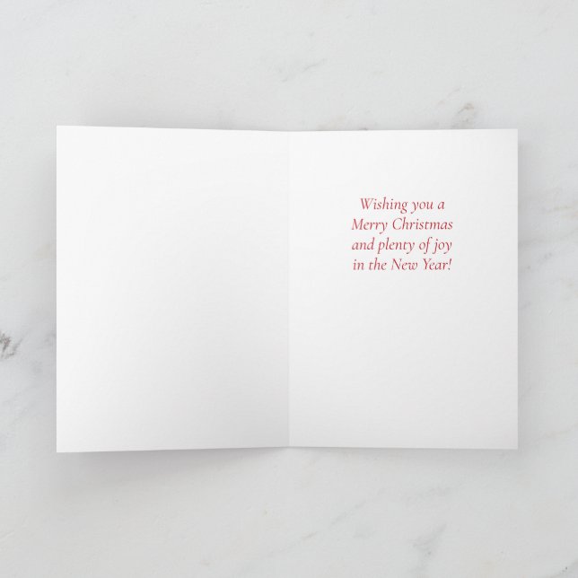 Holiday Cheer  – Festive Greetings Holiday Card Helgkort (Inuti)