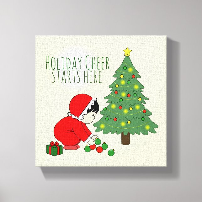 Holiday Cheer Starts Here - wall art Canvastryck (Framsida)