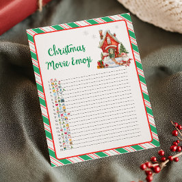 Holiday Christmas Party Movie Emoji Game Julkort