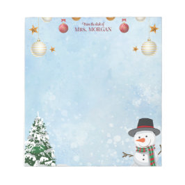 Holiday Christmas Tree & Reindeer Notepad Anteckningsblock