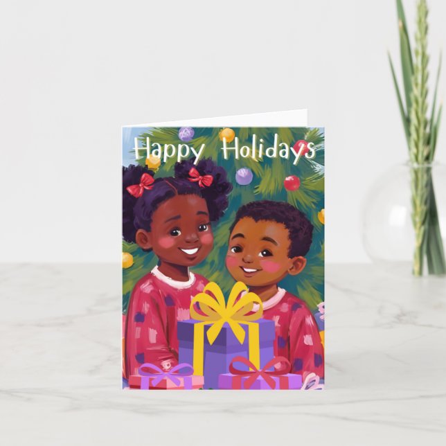 Holiday Cuties-kort av Alicia McDaniel Fine Art Tack Kort (Framsida)