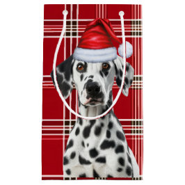 Holiday Dalmatian Dog Red Festive Plaid Christmas