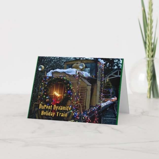 Holiday Dynamite Train-card Helgkort (Framsida)