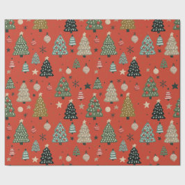 Holiday Echoes-Red Wrapping Paper Presentpapper