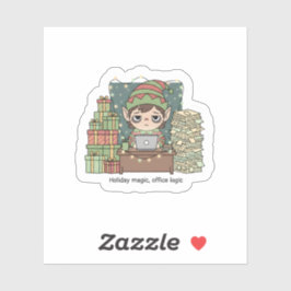 Holiday Elf Workload – Funny Christmas Sticker Klistermärken