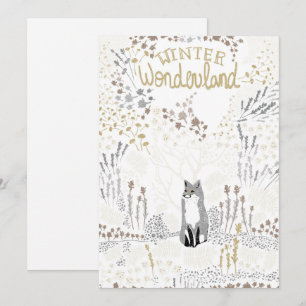 Holiday Fox Vinter Värld Julkort