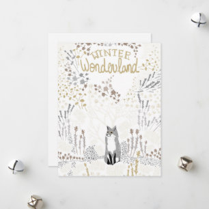 Holiday Fox Vinter Värld Julkort