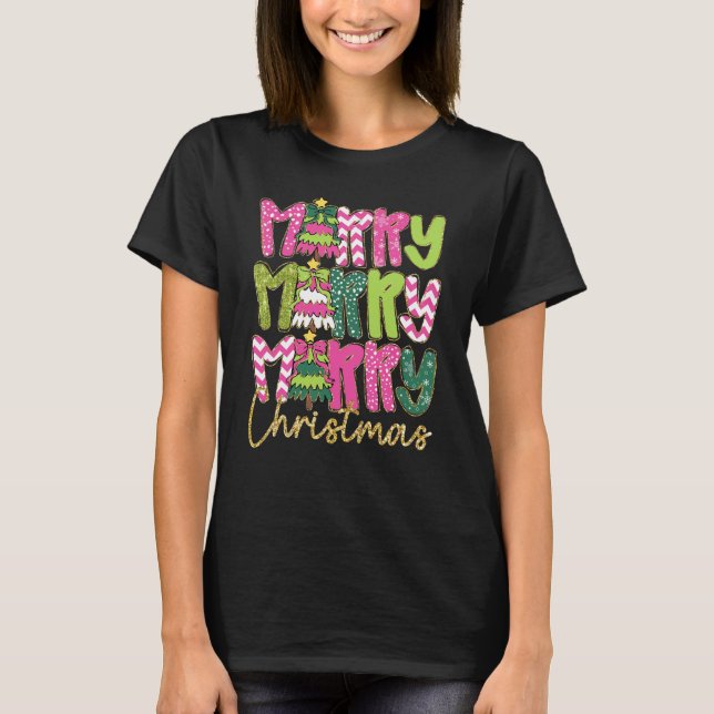 Holiday Fun - Merry Xmas Shirt T Shirt (Framsida)