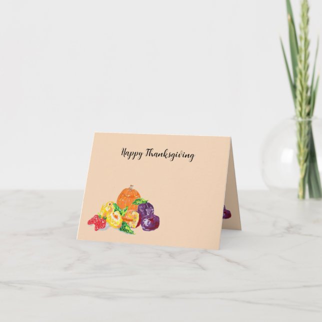 Holiday G-kort : Lycklig Thanksgiving Helgkort (Framsida)