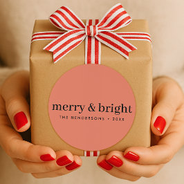 Holiday Gift Sticker Roll | Christmas Present Seal Runt Klistermärke