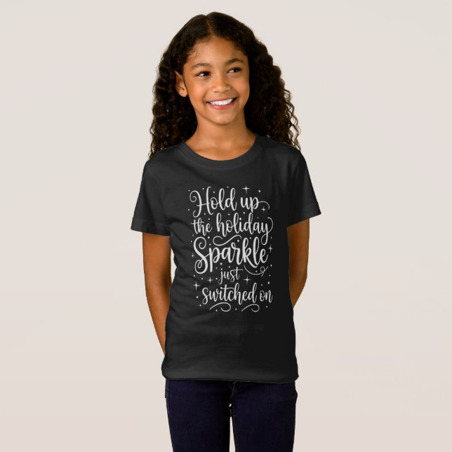 Holiday Glitter Påslagen T Shirt (Hel framsida)