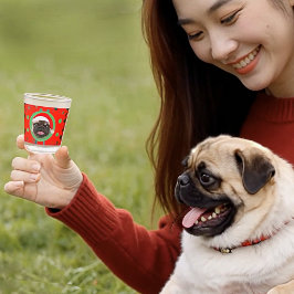 Holiday Green Red Your Dog Photo-Add Our Santa Hat