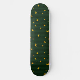 Holiday Green Yellow Stripe Star Christmas  Mini Skateboard Bräda 18,5 Cm
