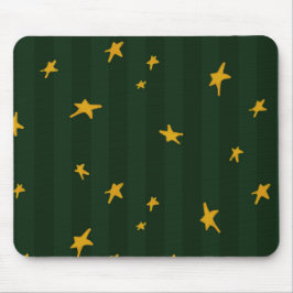 Holiday Green Yellow Stripe Star Christmas  Musmatta