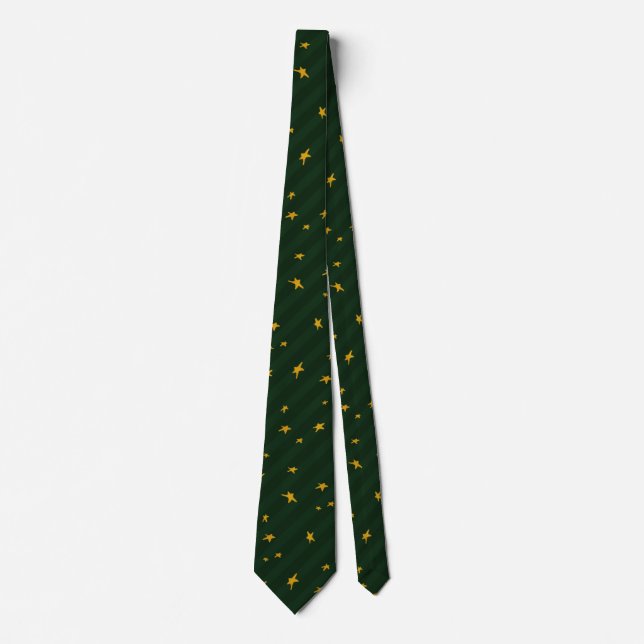 Holiday Green Yellow Stripe Star Christmas  Slips (Framsida)