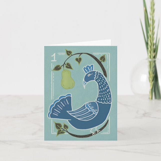 Holiday greeting card, Christmas, 12 days Kort (Framsida)