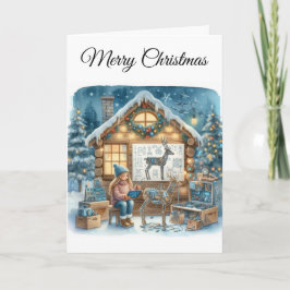 Holiday Greeting Tech Girls Christmas STEM Card Helgkort
