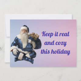 Holiday greeting with happy party  julkort