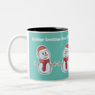 Holiday Greetings Customized Company Mugg