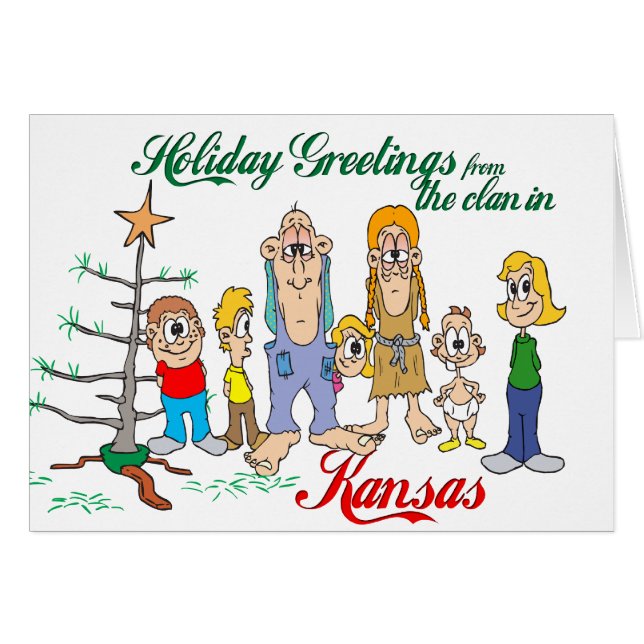 Holiday Greetings från Kansas Hälsningskort (Framsidan Horizontal)