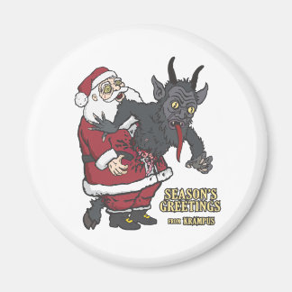 Holiday Greetings från Krampus (och Santa) Magnet