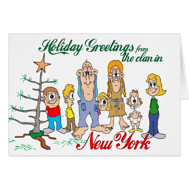 Holiday Greetings från New York Hälsningskort (Framsidan Horizontal)