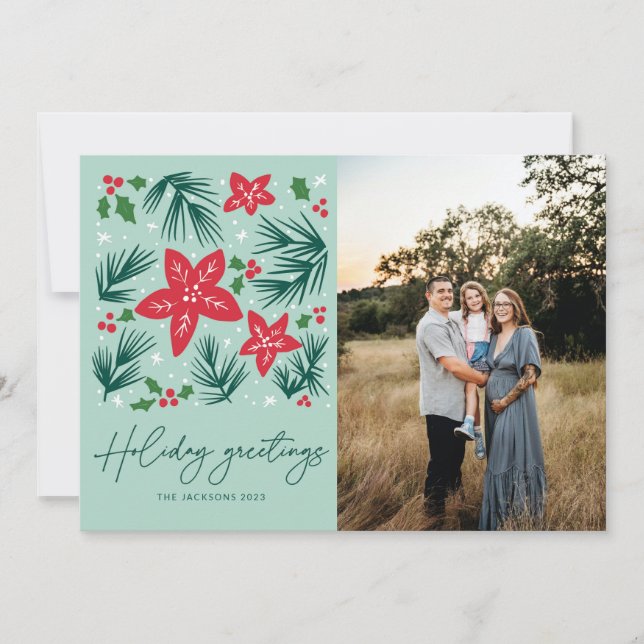 Holiday Greetings God jul Design Julkort (Framsida)