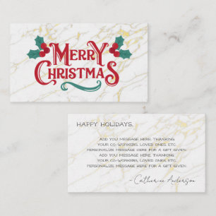 Holiday Greetings God jul-meddelande Visitkort