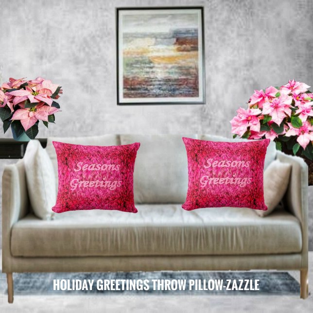 Holiday Greetings Kudde (Skapare uppladdad)